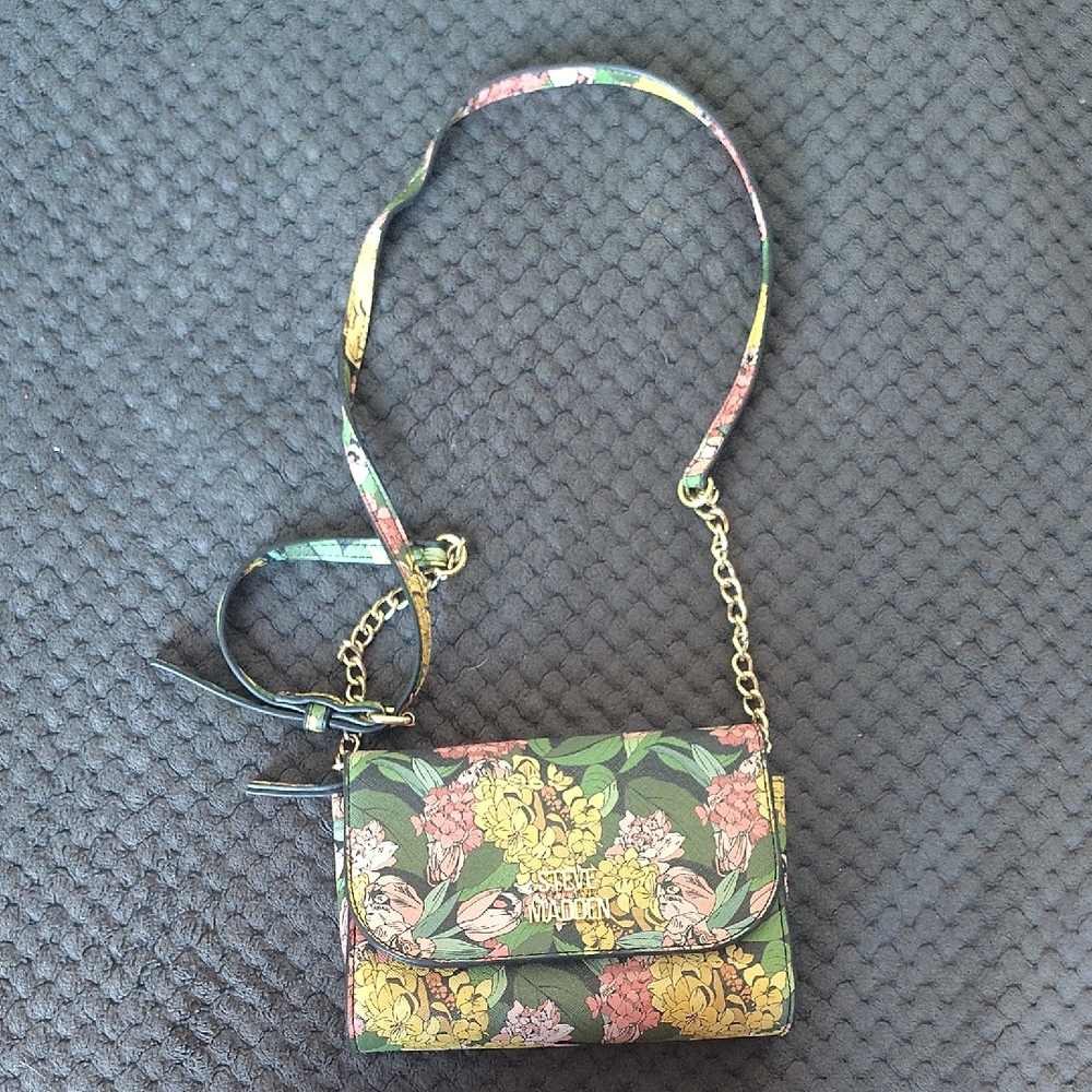 Steve Madden Ruby Floral Satchel Crossbody Purse, With Wallet